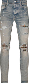 Amiri Mx1 Plaid Orange Jeans blue