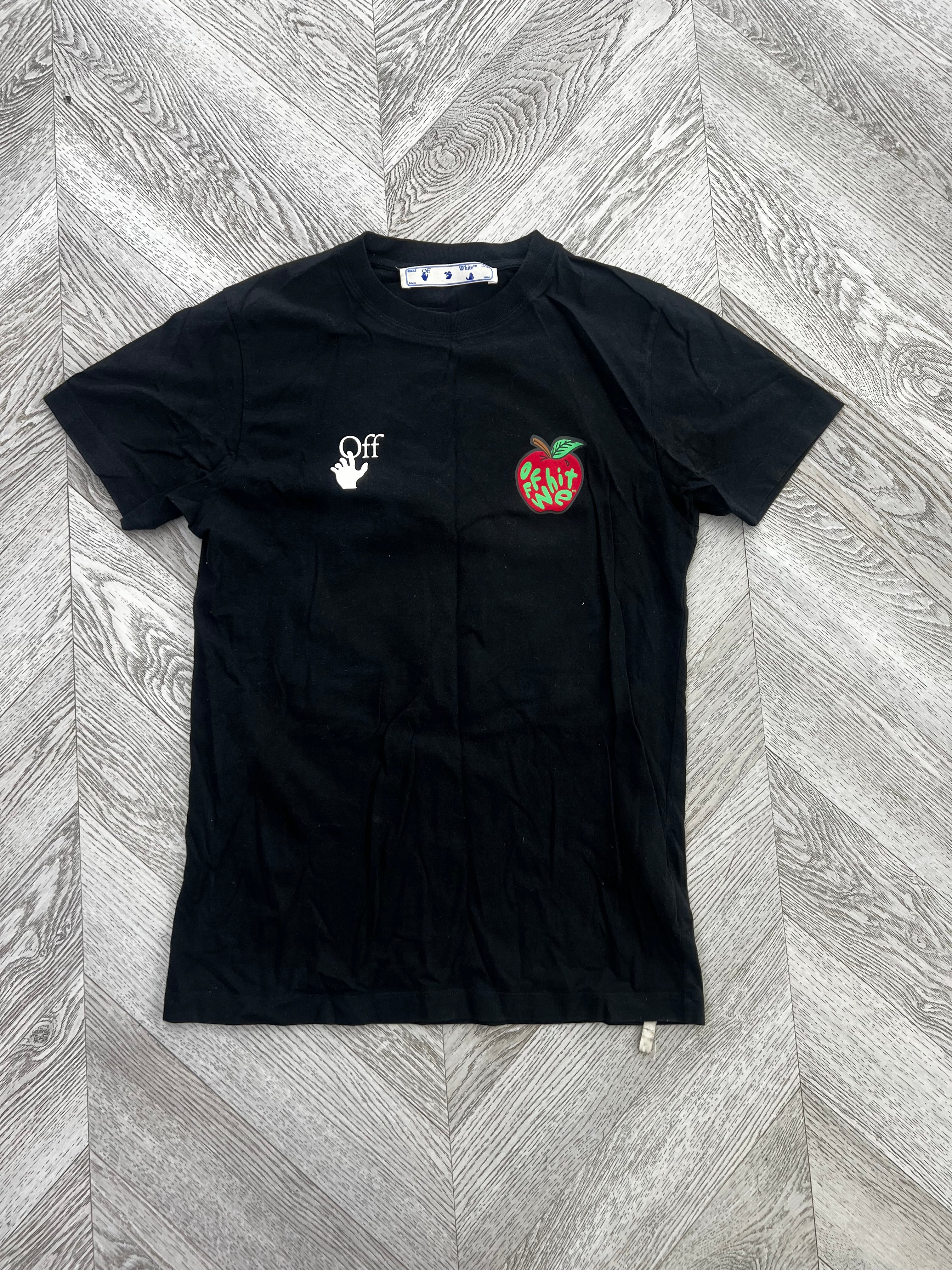 Off-white tee apple logo black