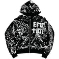 Mixed Emotions “Graffiti” Zip Up Hoodie (Black)