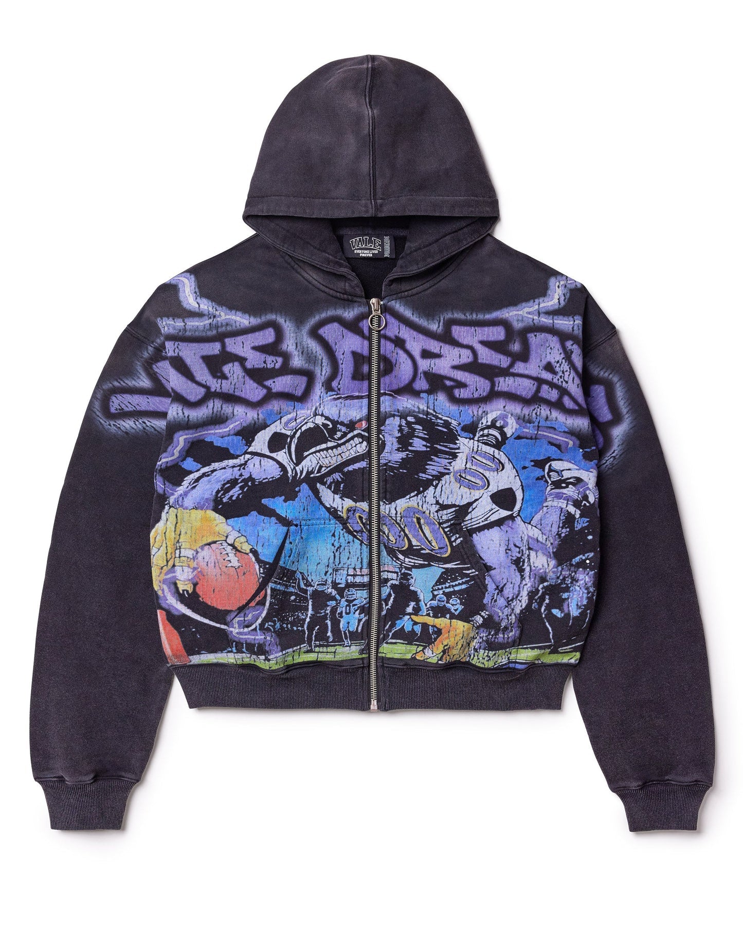 Vale “Raven” Zip Up Hoodie (Black)