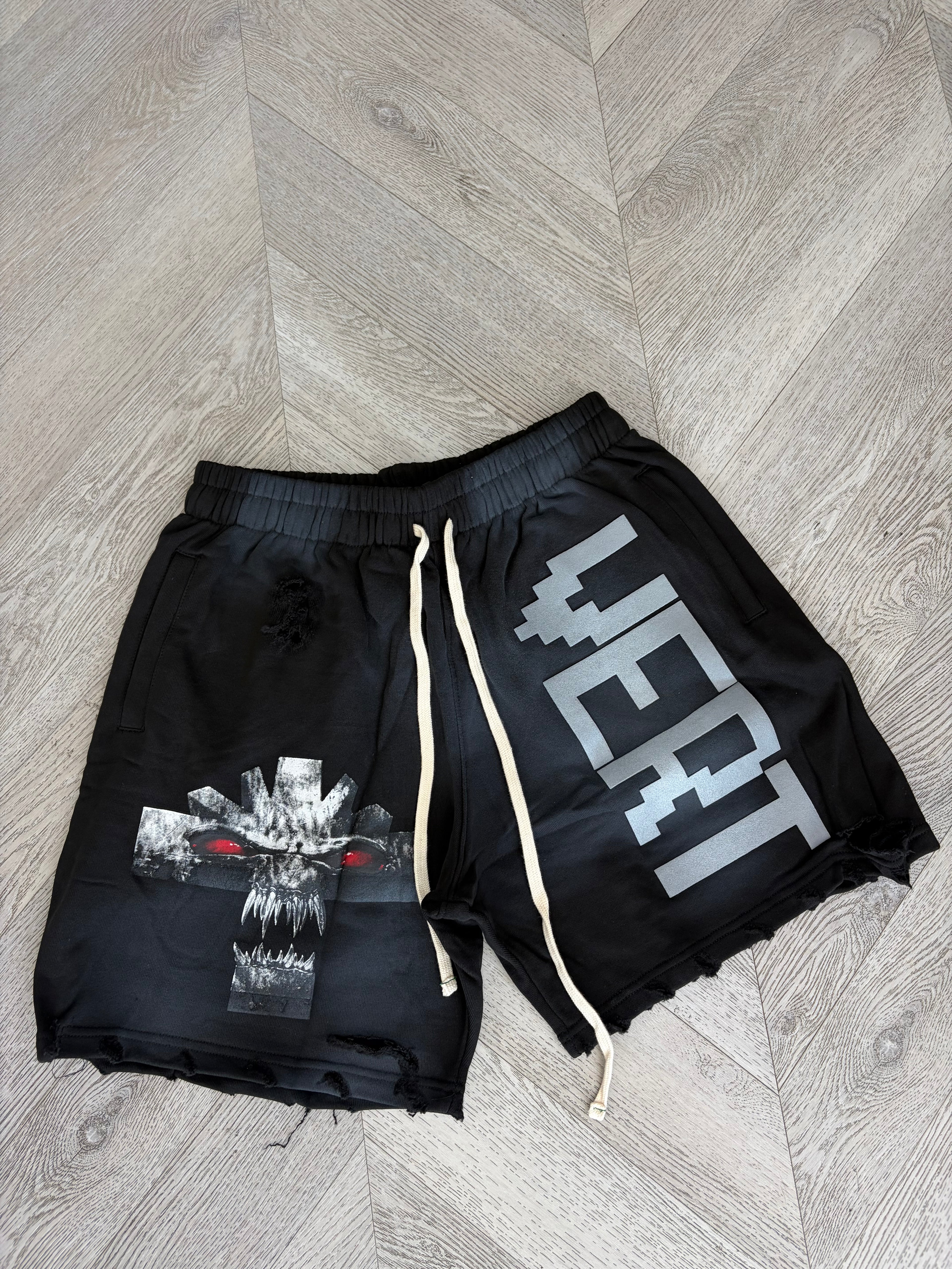 Vertabrae “Vonster Cross” Shorts (Black)