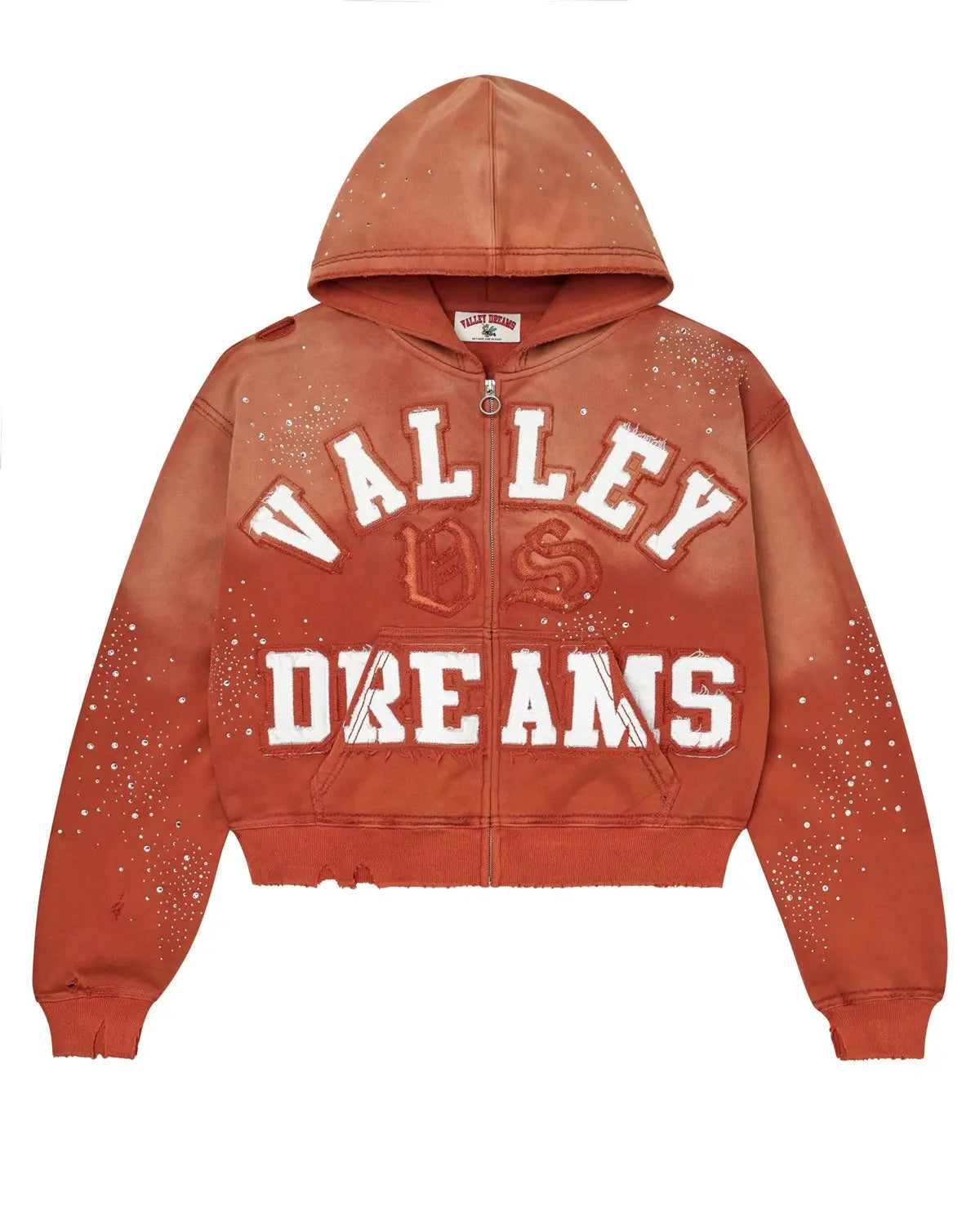 Vale Clasico Zip Up Hoodie Orange