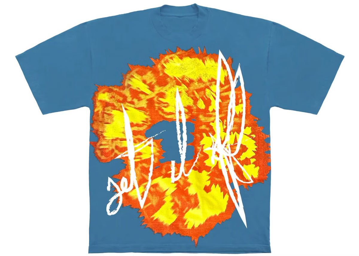 Denim tears x offset tee blue big logo
