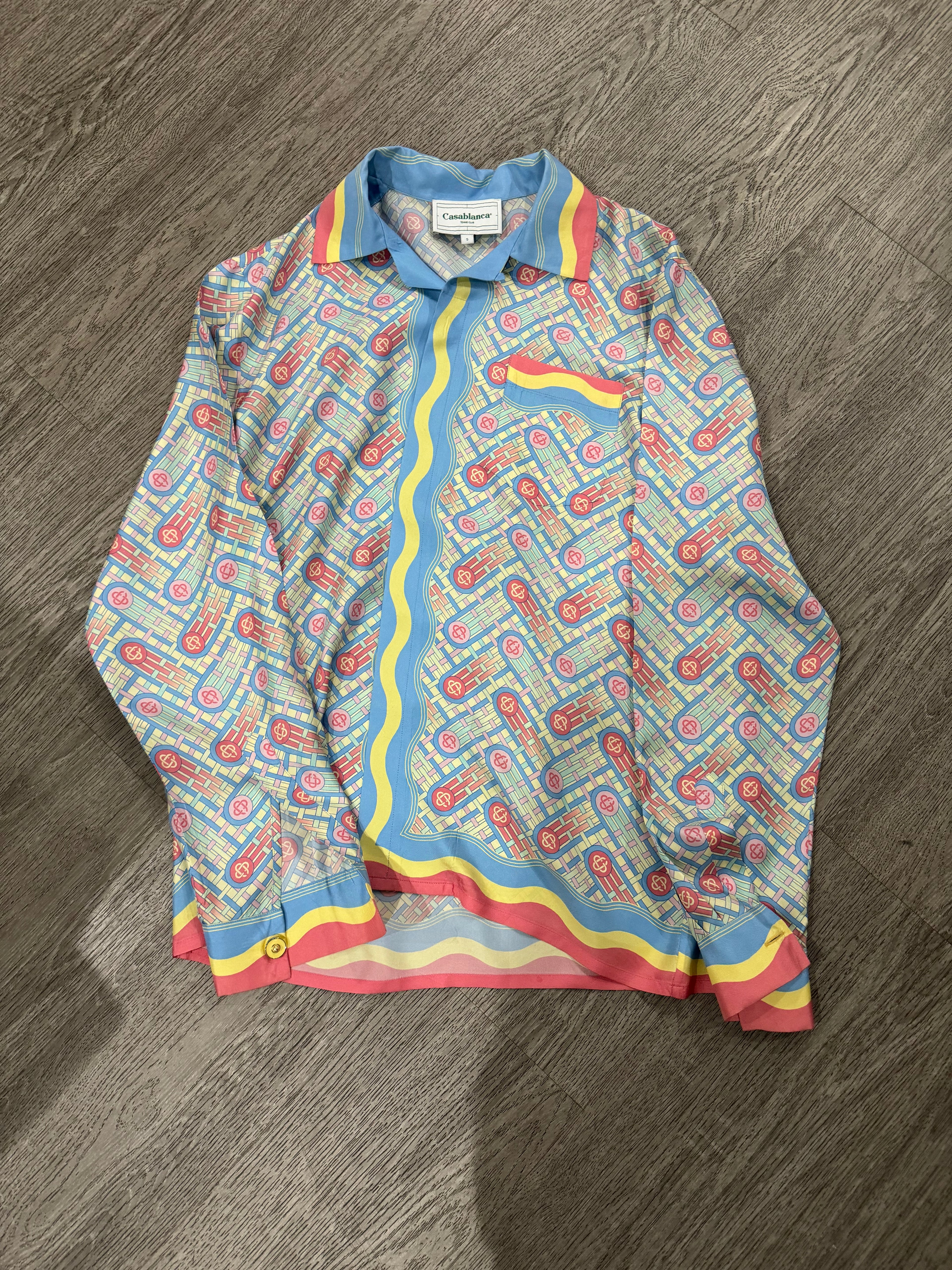 Casablanca “Ping Pong” Silk Longsleeve