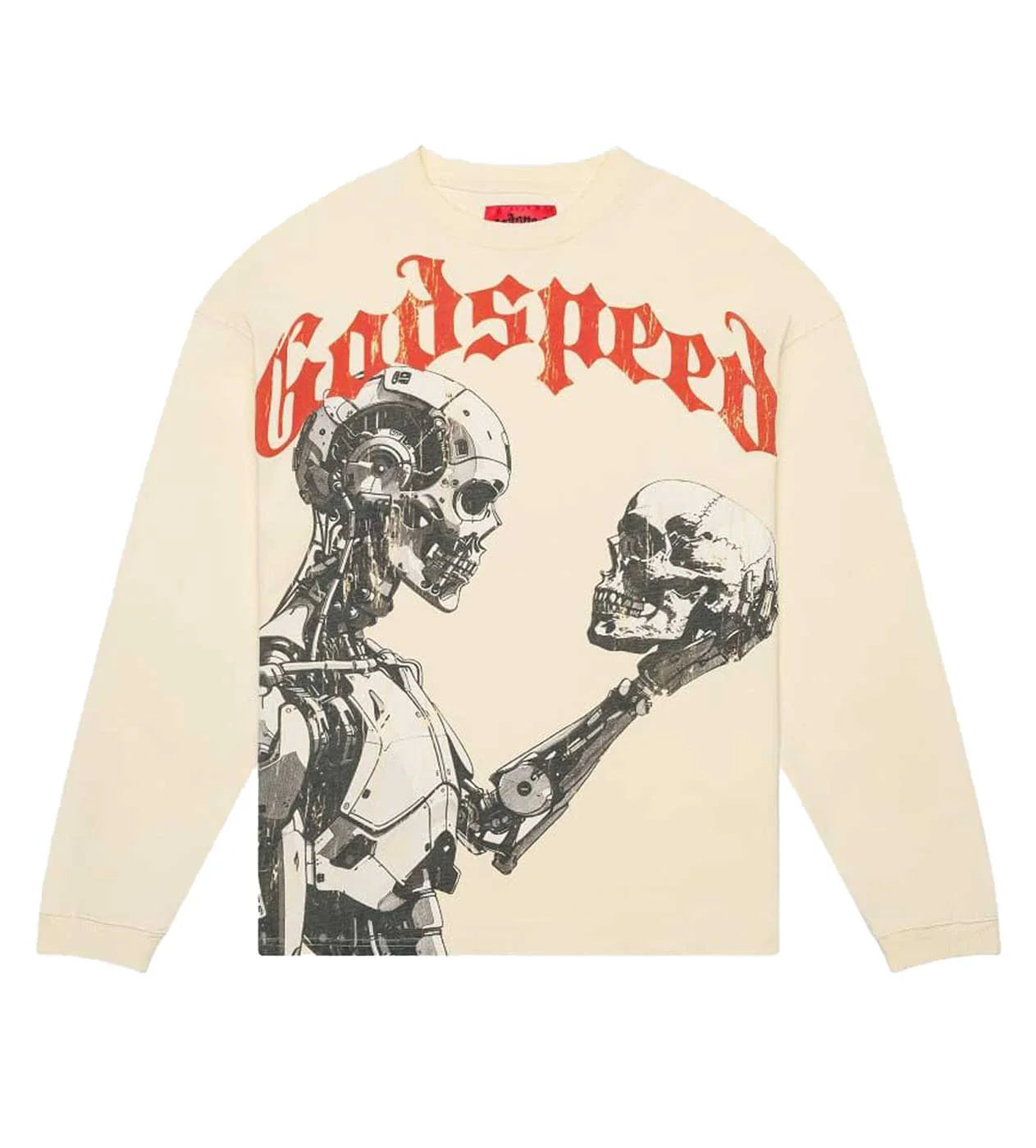 Godspeed “human vs ai” longsleeve (cream)