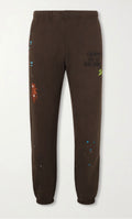 Gallery Dept French Logo Paint Splatter Sweatpants (Brown)
