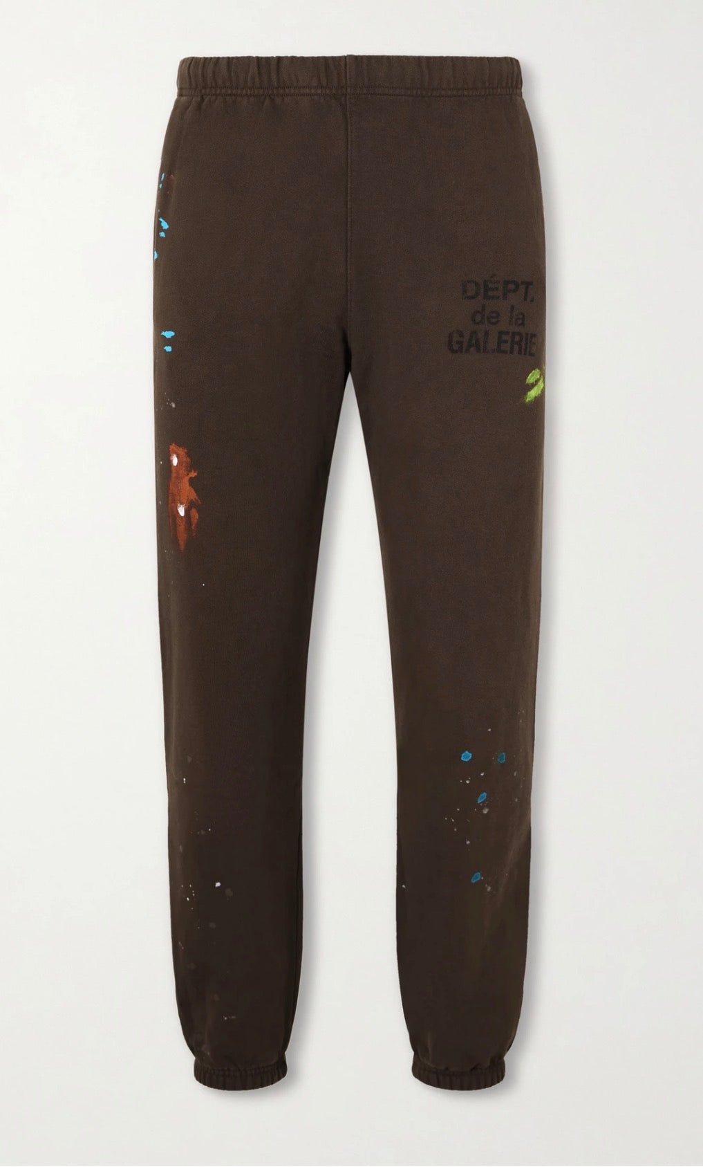 Gallery Dept French Logo Paint Splatter Sweatpants (Brown)