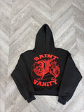 Saint Vanity Varsity Hoodie (Black/Red)