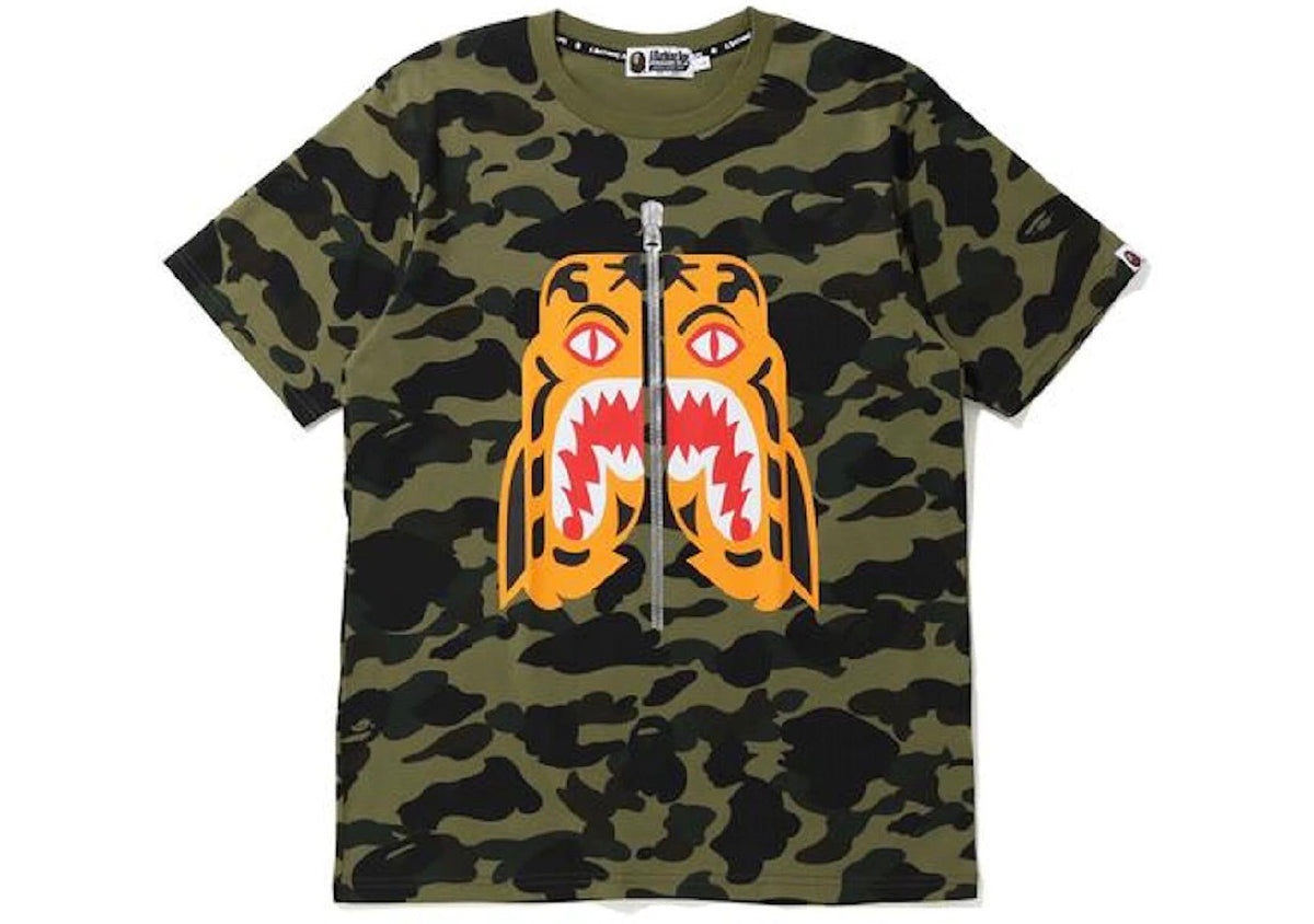 Bape green camo tiger tee