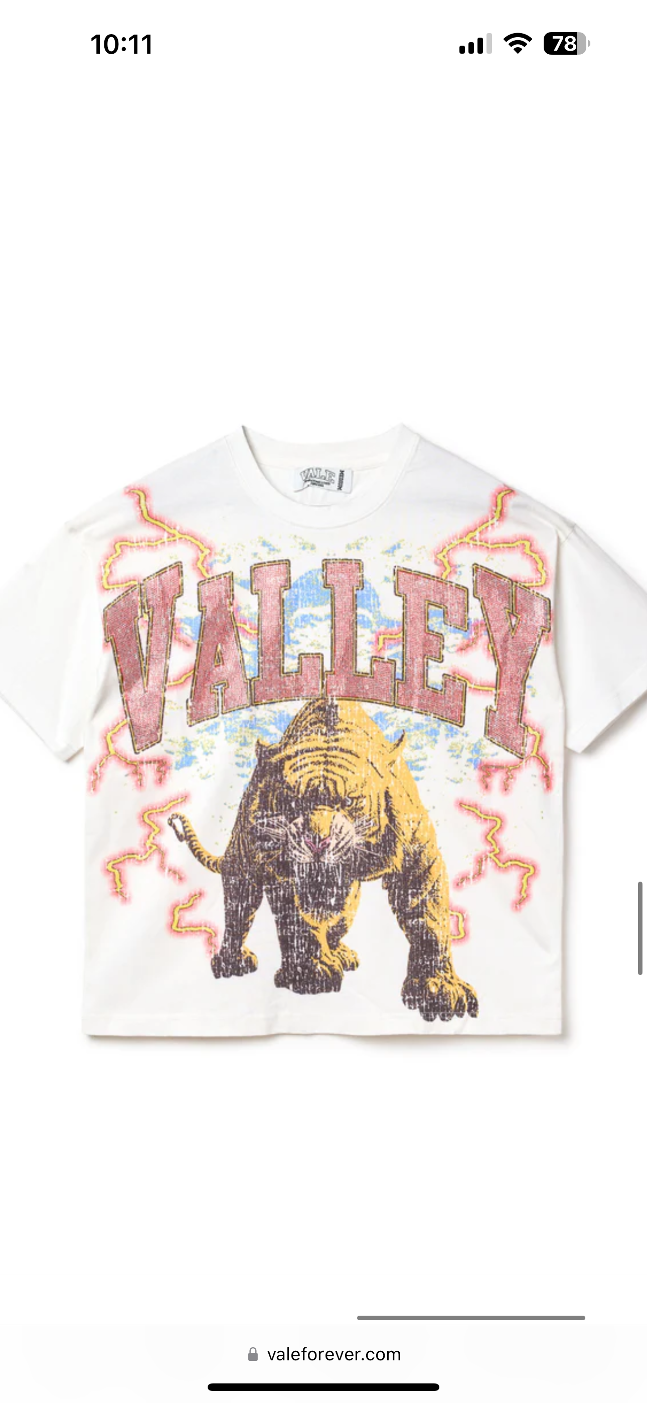 Vale Lives “Tiger” Tee (White)