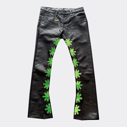 Lost Shdws Wax Jeans (Black/Green)