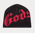 Godspeed studded logo beanie (black/red)