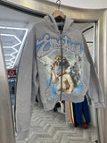 Mixed emotions angel zip up hoodie (Grey/Light blue)