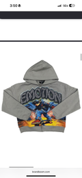 Mixed Emotions Skateboard zip up hoodie grey