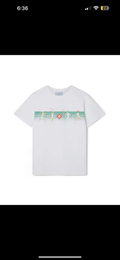 Casablanca “Playful Stripe” Tee (White/Green)