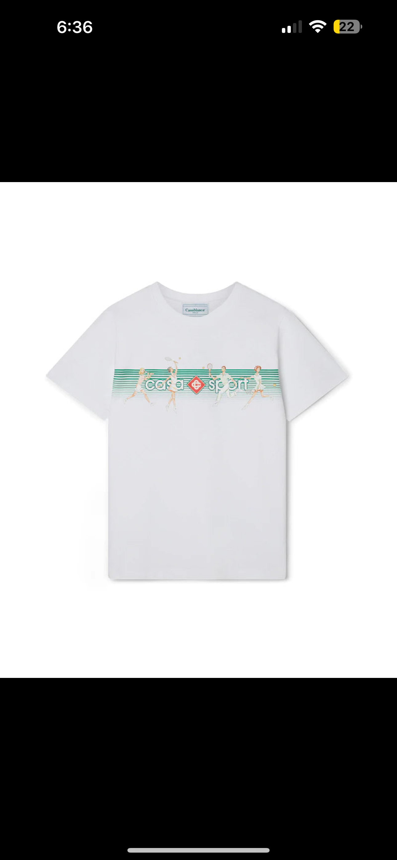 Casablanca “Playful Stripe” Tee (White/Green)