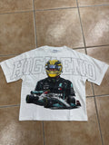 High-end race tee white