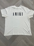 Amiri core logo tee white/ black logo