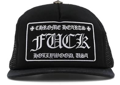 Chrome hearts Trucker hat “Fuck” (Black)
