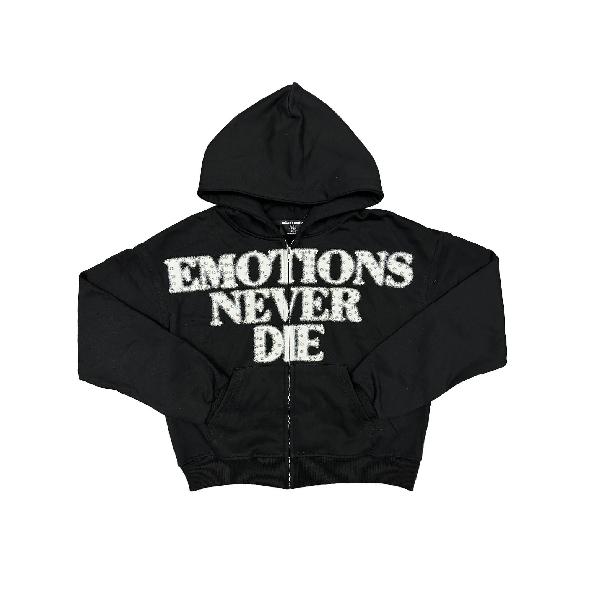 Mixed Emotions Zip Up Hoodie (Black)
