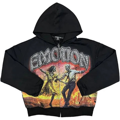 Mixed Emotions Last Dance Zip up hoodie black/red