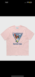 Casablanca “La Joueuse” Tee (Pink/Blue)