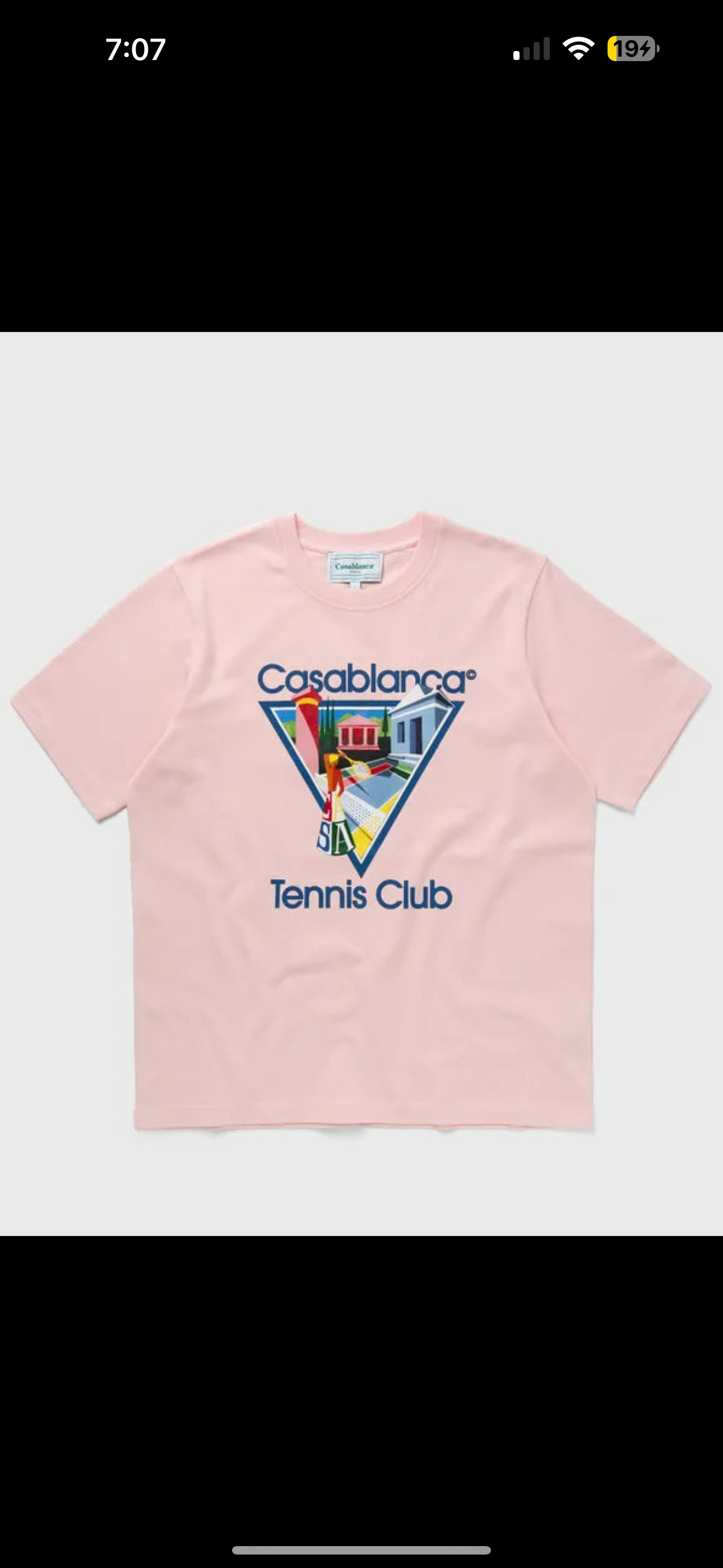 Casablanca “La Joueuse” Tee (Pink/Blue)