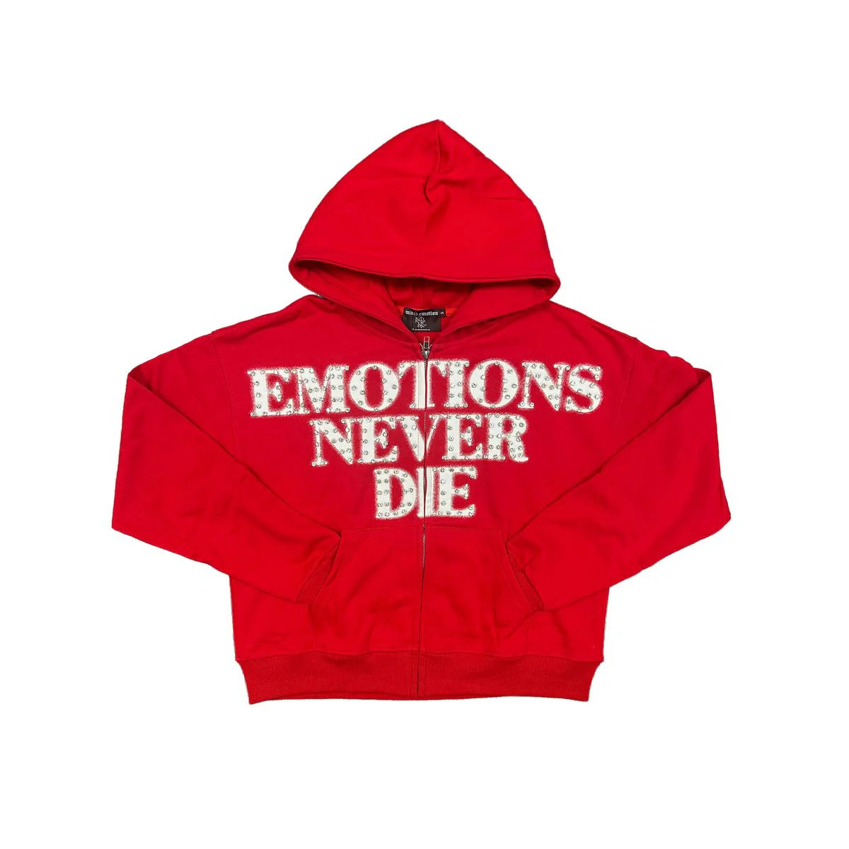 Mixed Emotions zip Up Hoodie red