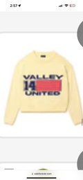 Vale Lives “United Knit” Crewneck Cream