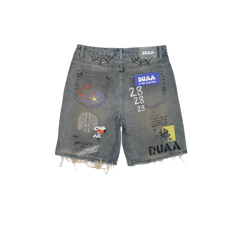 Duaa Sunset Blue Denim Shorts