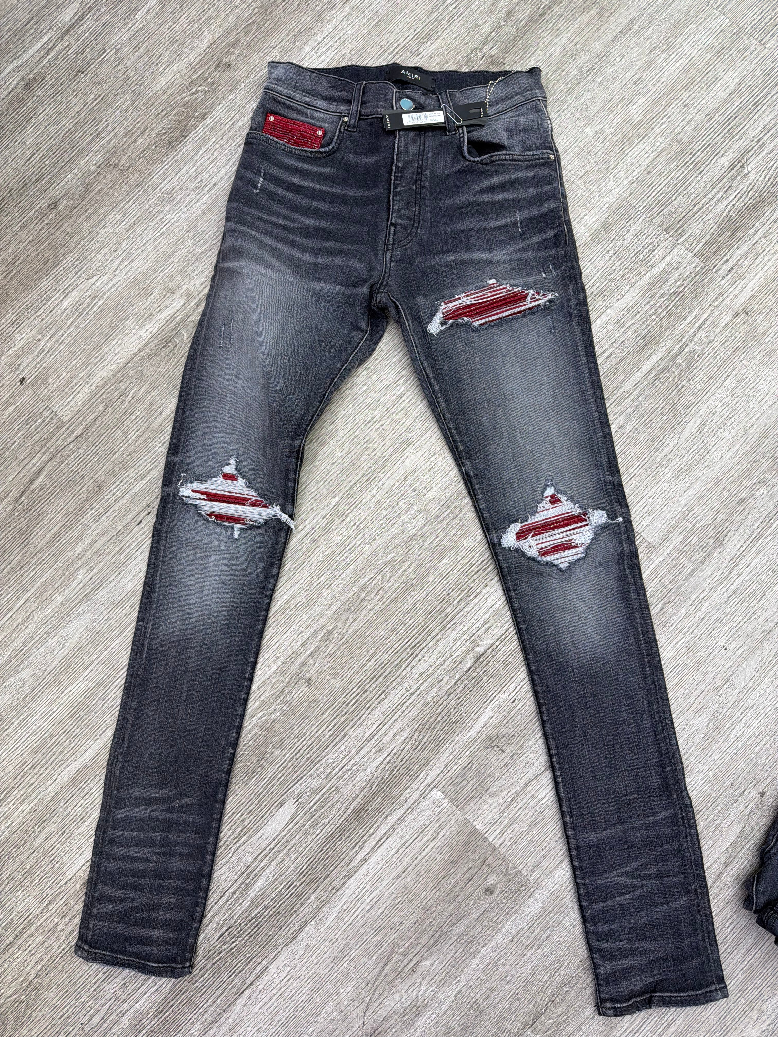 Amiri Mx1 (Grey/Burgundy)