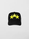 Amiri 3 Star Trucker Hat (Black/Yellow)