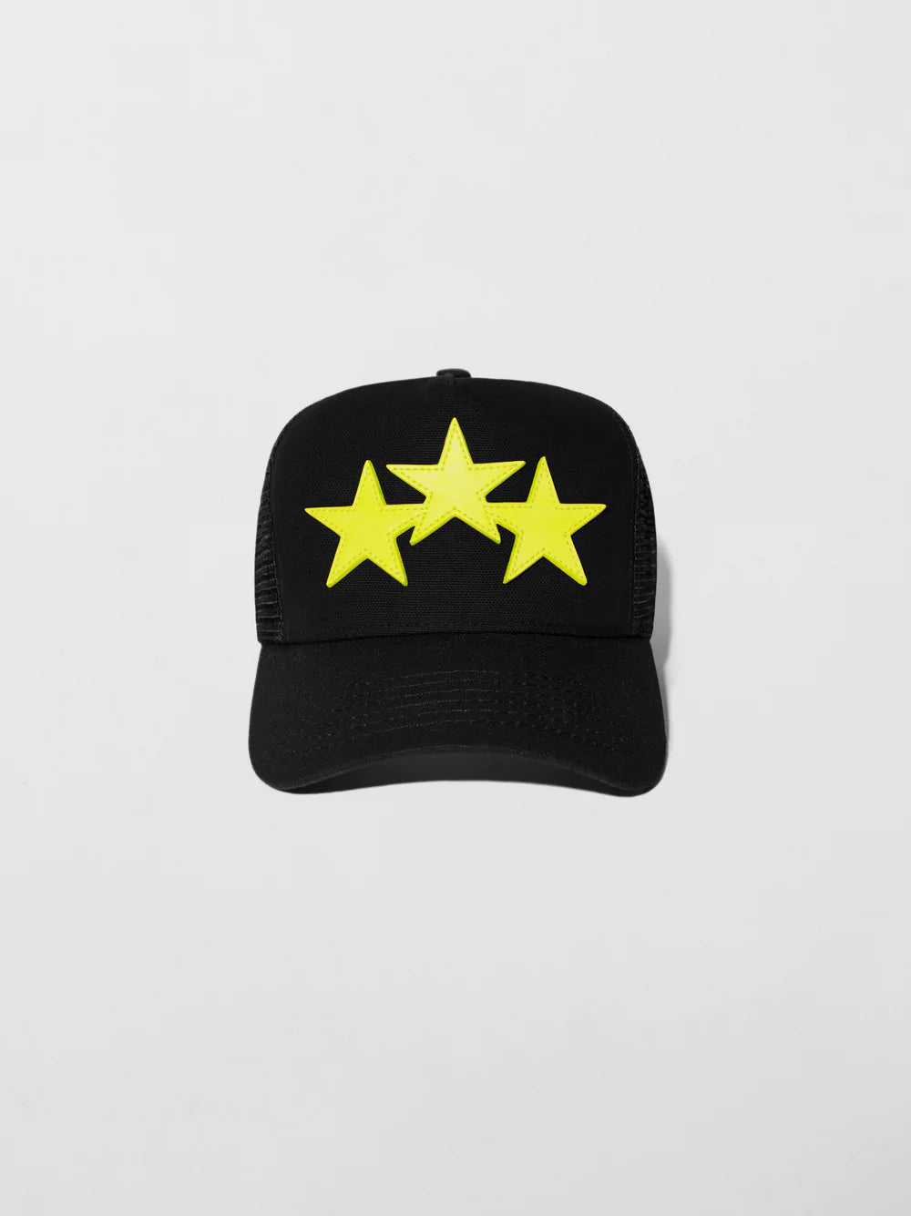 Amiri 3 Star Trucker Hat (Black/Yellow)