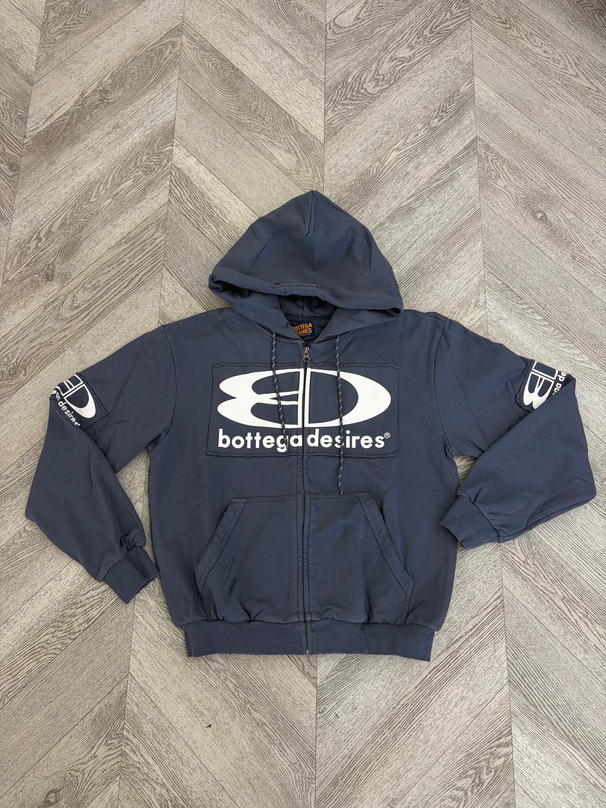 Bottega Desires Zip Up Hoodie Navy