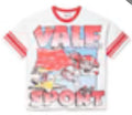 Vale lives running dog tee white/ red