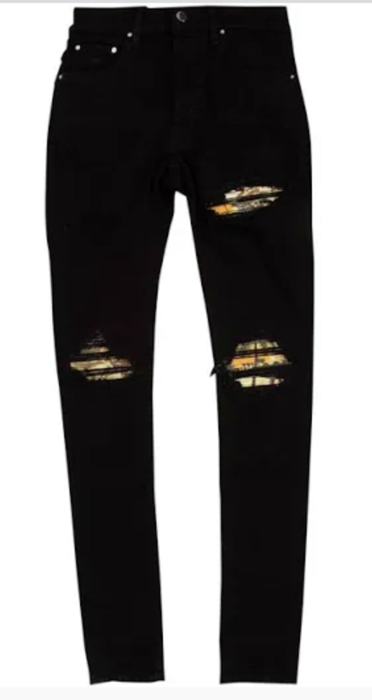 Amiri Mx1 jeans black aloha