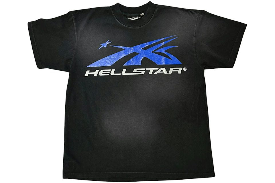 Hellstar Sport Logo Tee (Black/Blue/White)
