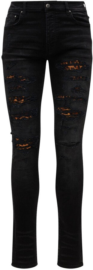 Amiri Thrasher jeans black/ leopard