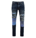 Amiri Art patch jeans dark blue