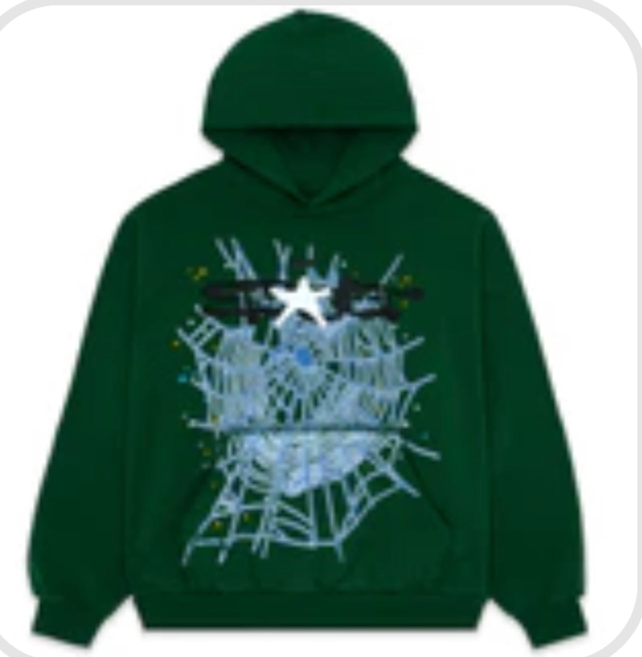 Spider hoodie forest green