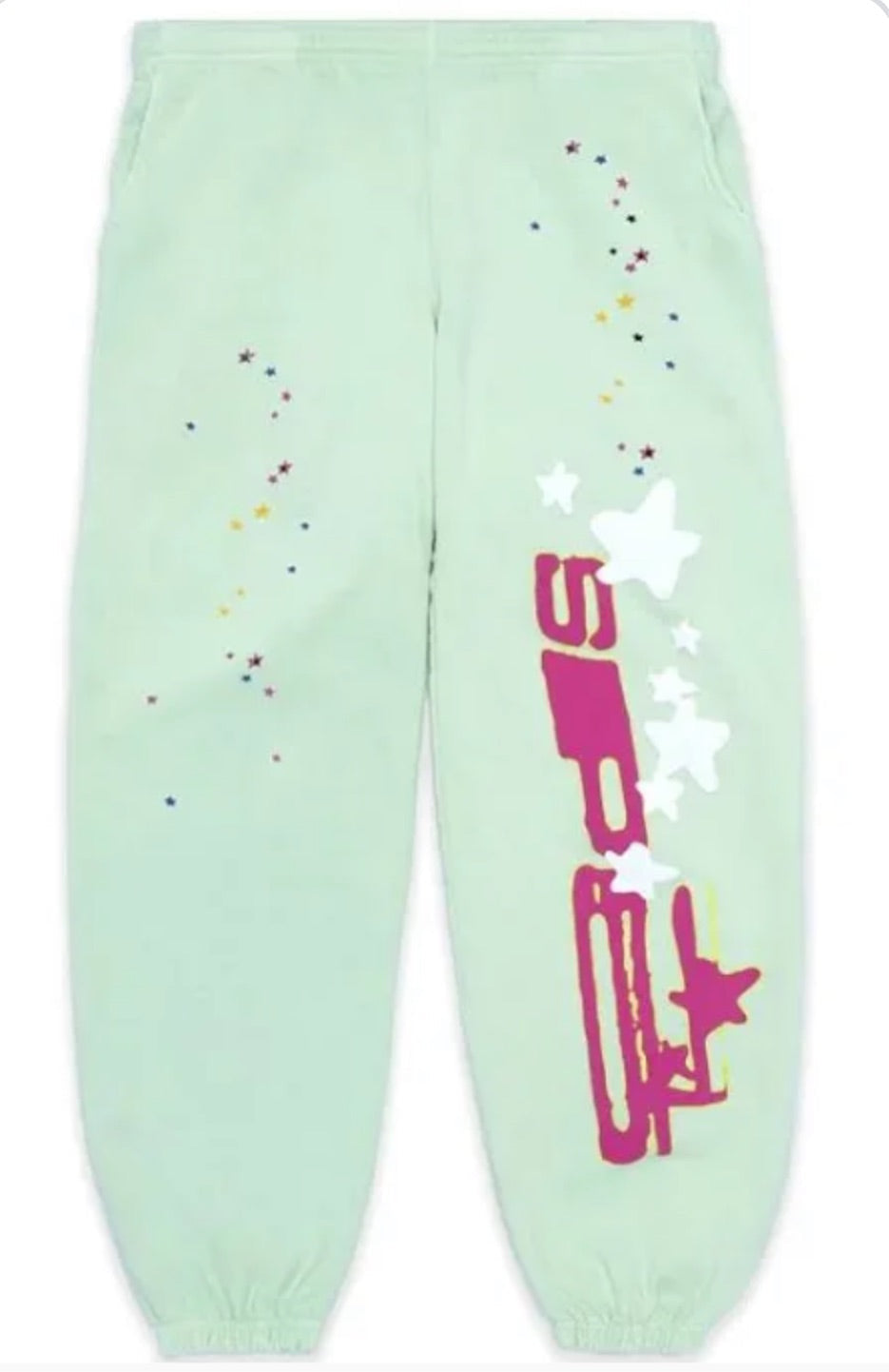 Spider sweatpants mint
