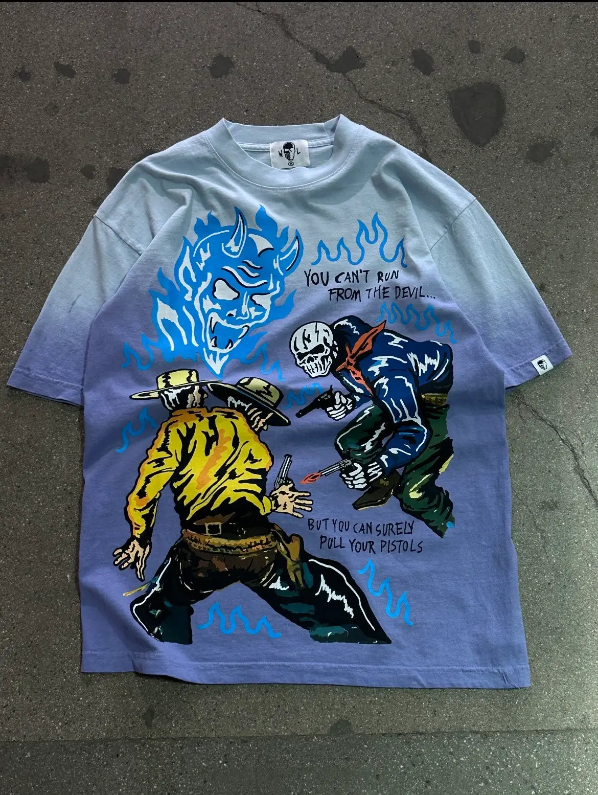 Warren Lotas “Two Headed Devil” Tee (Blue)