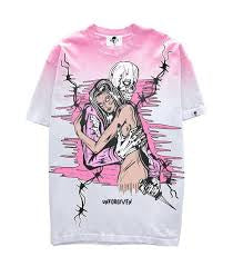 Warren Lotas “Unforgiven” Tee (Pink/White)