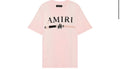 Amiri MA Bar Logo Tee Flocked (Pink)