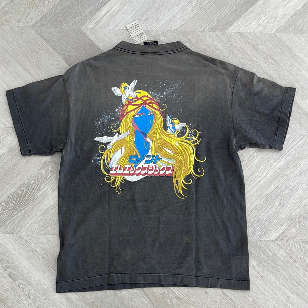 Saint Michael Blonde Girl Tee (Black)