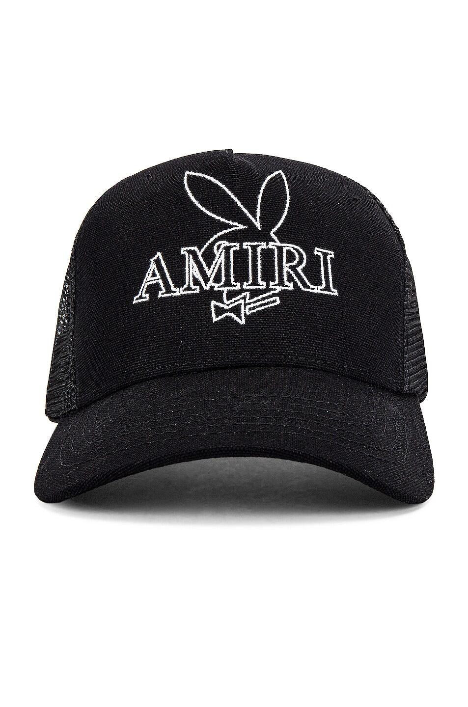 Amiri Playboy Trucker Hat (Black)
