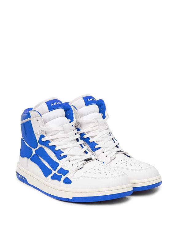 Amiri Skeleton Hightop Sneaker (White/Blue)