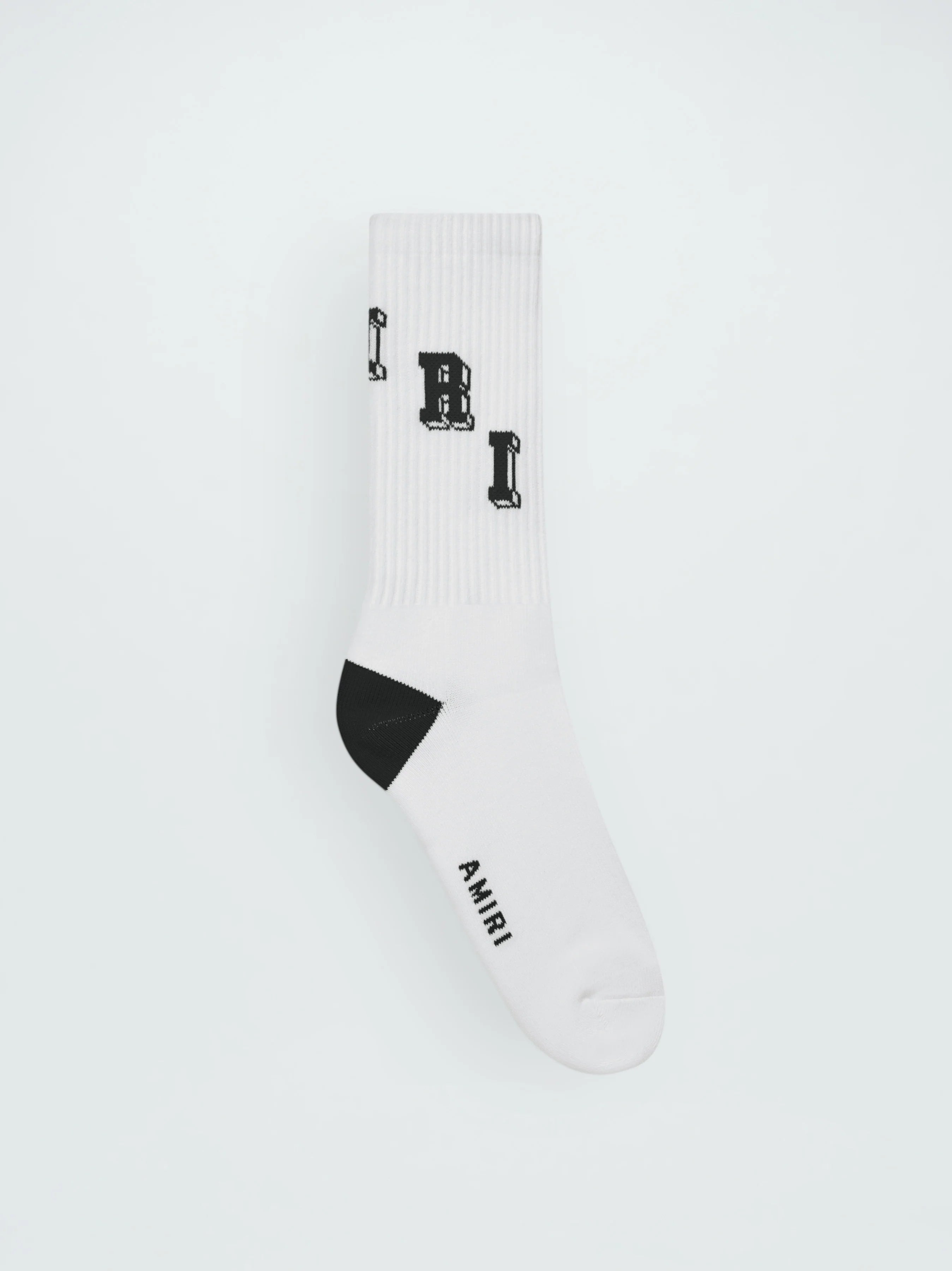 Amiri “Varsity” Socks (White/Black)
