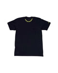 Chrome Neck Logo Tee (Black/Neon Yellow)