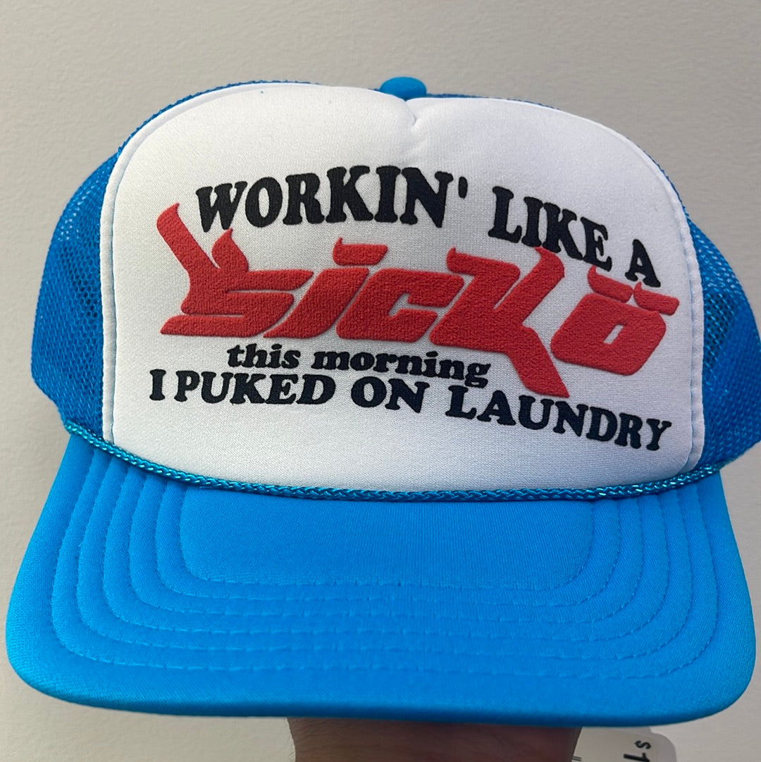 Sicko trucker hat blue/ white